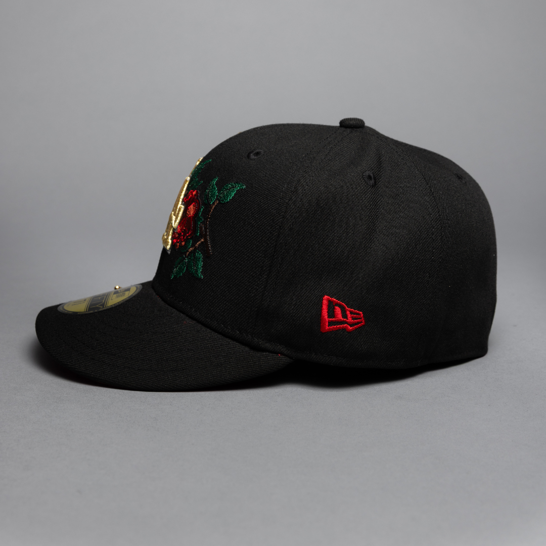 NEW ERA EXCLUSIVE 59FIFTY BLACK LOS ANGELES DODGERS W/ EMBROIDERY + SHOHEI OHTANI SIDE PATCH