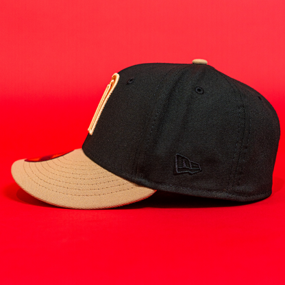 NEW ERA EXCLUSIVE 59FIFTY BLACK/ LIGHT KHAKI MEXICO 2025 WORLD BASEBALL CLASSIC W/ MEXICO FLAG SIDE PATCH