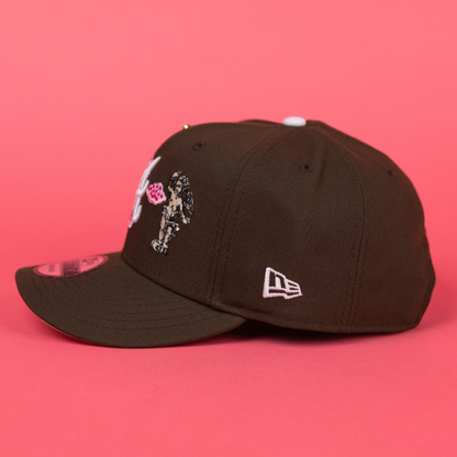 NEW ERA EXCLUSIVE 9FIFTY BROWN ATLANTA BRAVES "HEAVENLY CITY" SNAPBACK W/ 2000 ALL STAR GAME SIDE PATCH