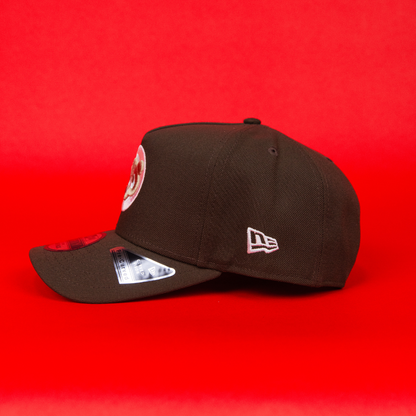 NEW ERA 9FIFTY A-FRAME BROWN CHICAGO CUBS SNAPBACK W/ 1990 ALL STAR GAME SIDE PATCH