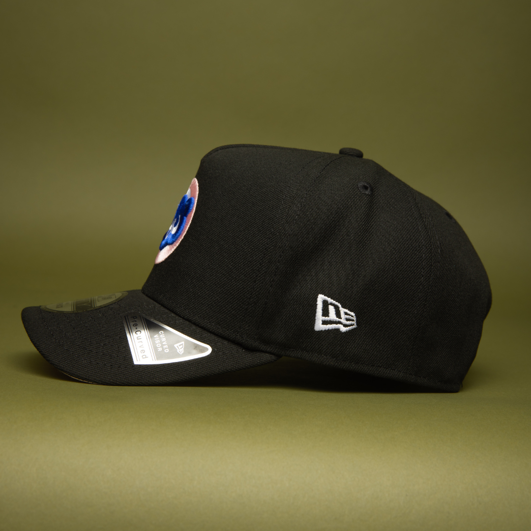 NEW ERA 9FIFTY A-FRAME BLACK CHICAGO CUBS SNAPBACK W/ 1990 ALL STAR GAME SIDE PATCH