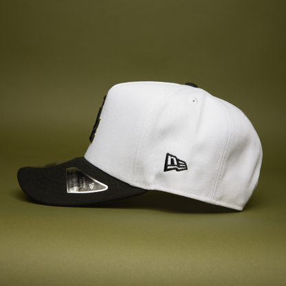 NEW ERA 9FIFTY A-FRAME PEARL WHITE LOS ANGELES DODGERS SNAPBACK W/ WORLD CHAMPIONS SIDE PATCH