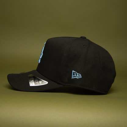NEW ERA 9FIFTY A-FRAME BLACK LOS ANGELES DODGERS SNAPBACK W/ 2020 WORLD SERIES SIDE PATCH