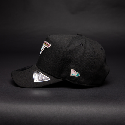 NEW ERA 9FIFTY A-FRAME BLACK TORONTO BLUE JAYS SNAPBACK W/ 30TH ANNIVERSARY SIDE PATCH