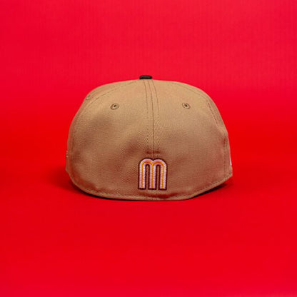 NEW ERA EXCLUSIVE 59FIFTY CAMEL BROWN MEXICO 2025 WORLD BASEBALL CLASSIC W/ MEXICO FLAG SIDE PATCH
