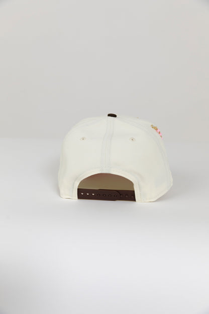 NEW ERA EXCLUSIVE 9FIFTY CHROME/ WALNUT LOS ANGELES DODGERS SNAPBACK W/ 60TH ANNIVERSARY SIDE PATCH