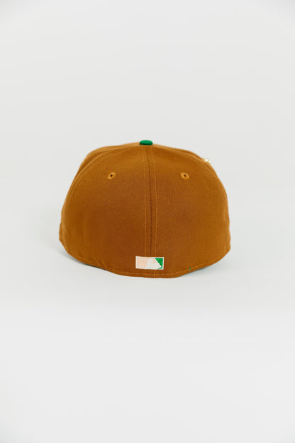 NEW ERA EXCLUSIVE 59FIFTY DARK TAN/ BLUSH LOS ANGELES DODGERS W/ 100TH ANNIVERSARY SIDE PATCH