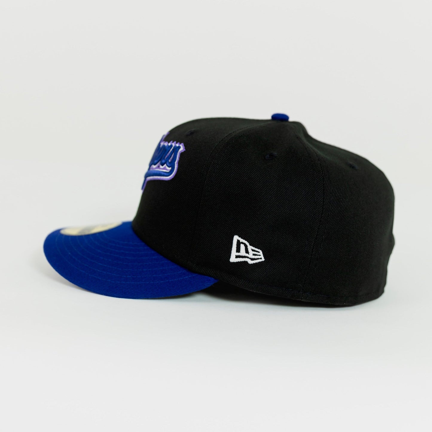 NEW ERA 59FIFTY BLACK/BLUE LOS ANGELES DODGERS SCRIPT W/ CACTUS LEAGUE SIDE PATCH