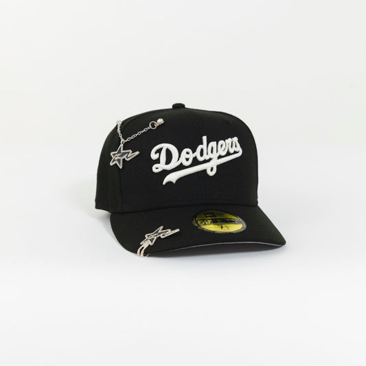 NEW ERA EXCLUSIVE 59FIFTY BLACK LOS ANGELES DODGERS SCRIPT