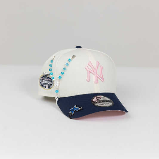 NEW ERA EXCLUSIVE 9FIFTY CHROME/ NAVY NEW YORK YANKEES SNAPBACK W/ ALL STAR GAME SIDE PATCH