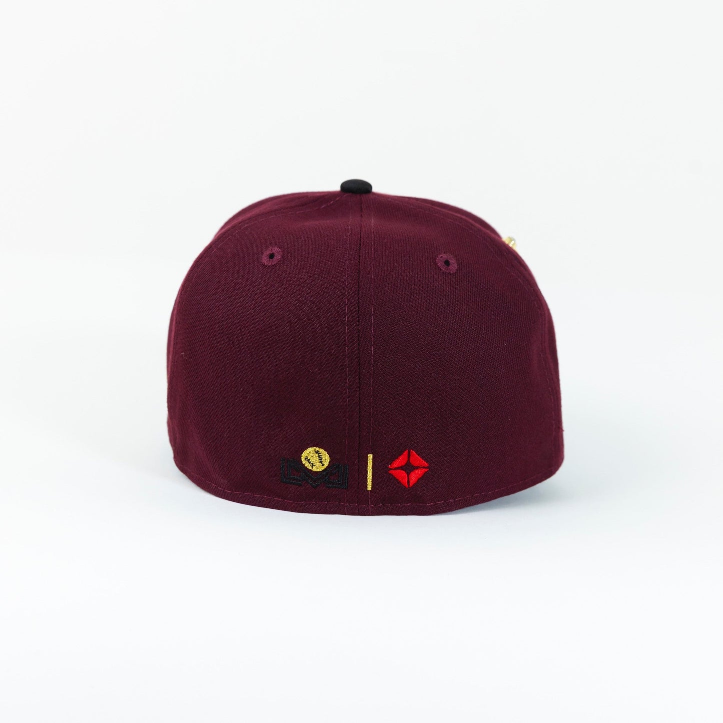 NEW ERA EXCLUSIVE 59FIFTY MAROON/ BLACK CAMO CHARROS DE JALISCO W/ MEXICO FLAG SIDE PATCH