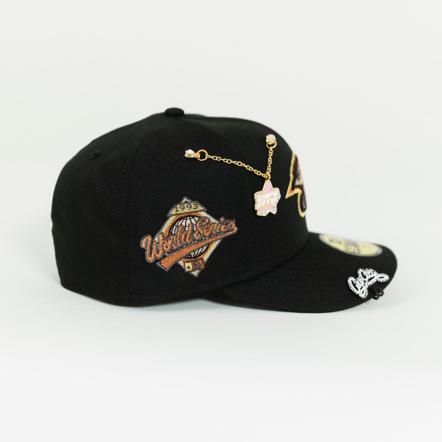 NEW ERA EXCLUSIVE 59FIFTY BLACK TORONTO BLUEJAYS W/ 1995 WORLD SERIES SIDE PATCH