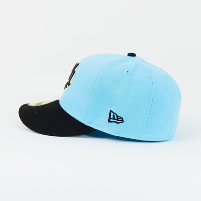 NEW ERA EXCLUSIVE 59FIFTY ICY BLUE/ BLACK CHARROS DE JALISCO W/ CAMPEONES SIDE PATCH