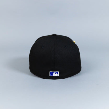 NEW ERA EXCLUSIVE 59FIFTY BLACK HOUSTON ASTROS SCRIPT W/ 50TH ANNIVERSARY SIDE PATCH