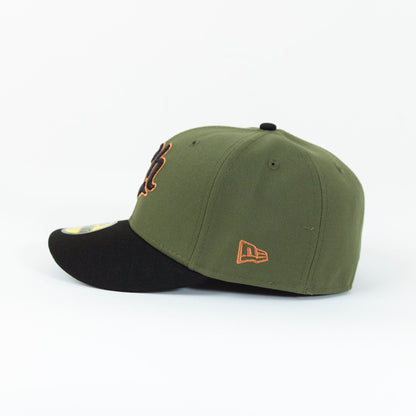 NEW ERA EXCLUSIVE 59FIFTY DARK OLIVE/ BLACK CHARROS DE JALISCO W/ CAMPEONES SIDE PATCH