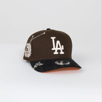 NEW ERA EXCLUSIVE 9FIFTY BROWN/ CORDUROY LOS ANGELES DODGERS SNAPBACK W/ 50TH ANNIVERSARY PATCH