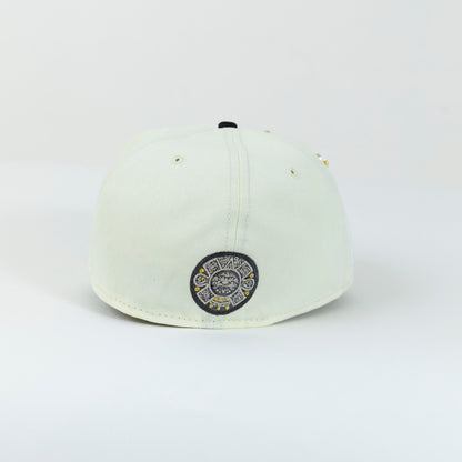 NEW ERA EXCLUSIVE 59FIFTY CHROME/ SATIN MEXICO W/ MEXICO FLAG SDE PATCH
