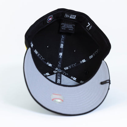 NEW ERA EXCLUSIVE 59FIFTY BLACK LOS ANGELES DODGERS W/ OLD ENGLISH SCRIPT