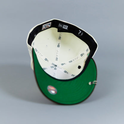 NEW ERA EXCLUSIVE 59FIFTY CHROME/ MOCHA PHILADELPHIA PHILLIES W/ 1996 ALL STAR GAME PATCH