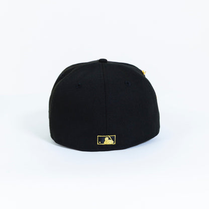 NEW ERA EXCLUSIVE 59FIFTY BLACK BROOKLYN DODGERS SCRIPT W/ "42" SIDE PATCH
