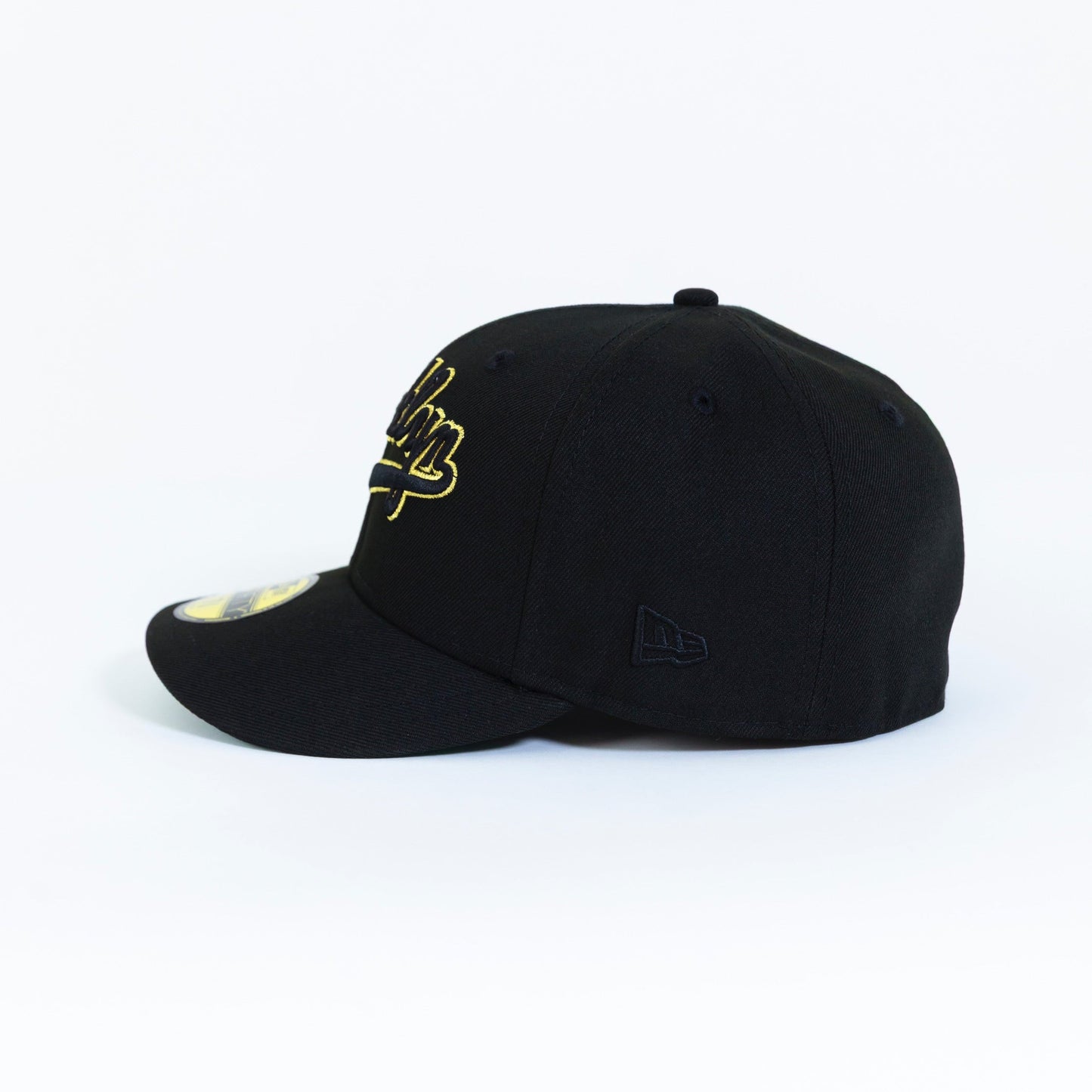 NEW ERA EXCLUSIVE 59FIFTY BLACK BROOKLYN DODGERS SCRIPT W/ "42" SIDE PATCH