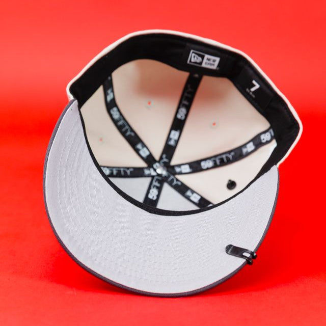 NEW ERA EXCLUSIVE 59FIFTY STONE GREY/ GREY MEXICO 2025 WORLD BASEBALL CLASSIC W/ MEXICO FALG SIDE PATCH