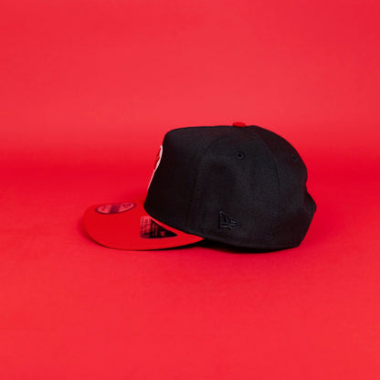 NEW ERA EXCLUSIVE 9FIFTY A-FRAME BLACK/ RED PHILADELPHIA PHILLIES SNAPBACK W/ 20TH ANNIVERSARY SIDE PATCH