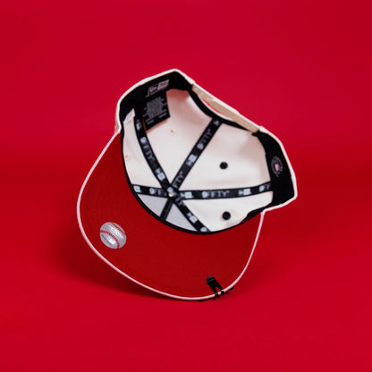NEW ERA EXCLUSIVE 9FIFTY A-FRAME CHROME/ SOFT PINK LOS ANGELES DODGERS SNAPBACK W/ ROSES