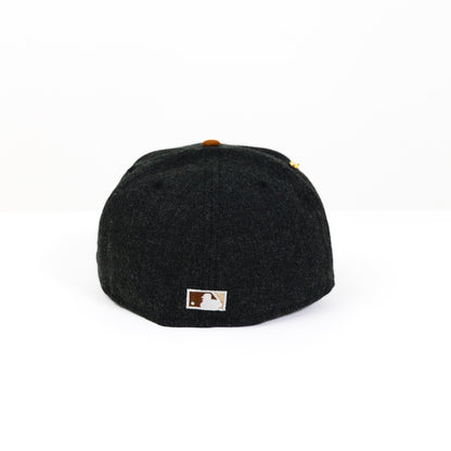 NEW ERA EXCLUSIVE 59FIFTY DARK HEATHER/KHAKI CLEVELAND INDIANS W/ 2019 ALL STAR GAME SIDE PATCH