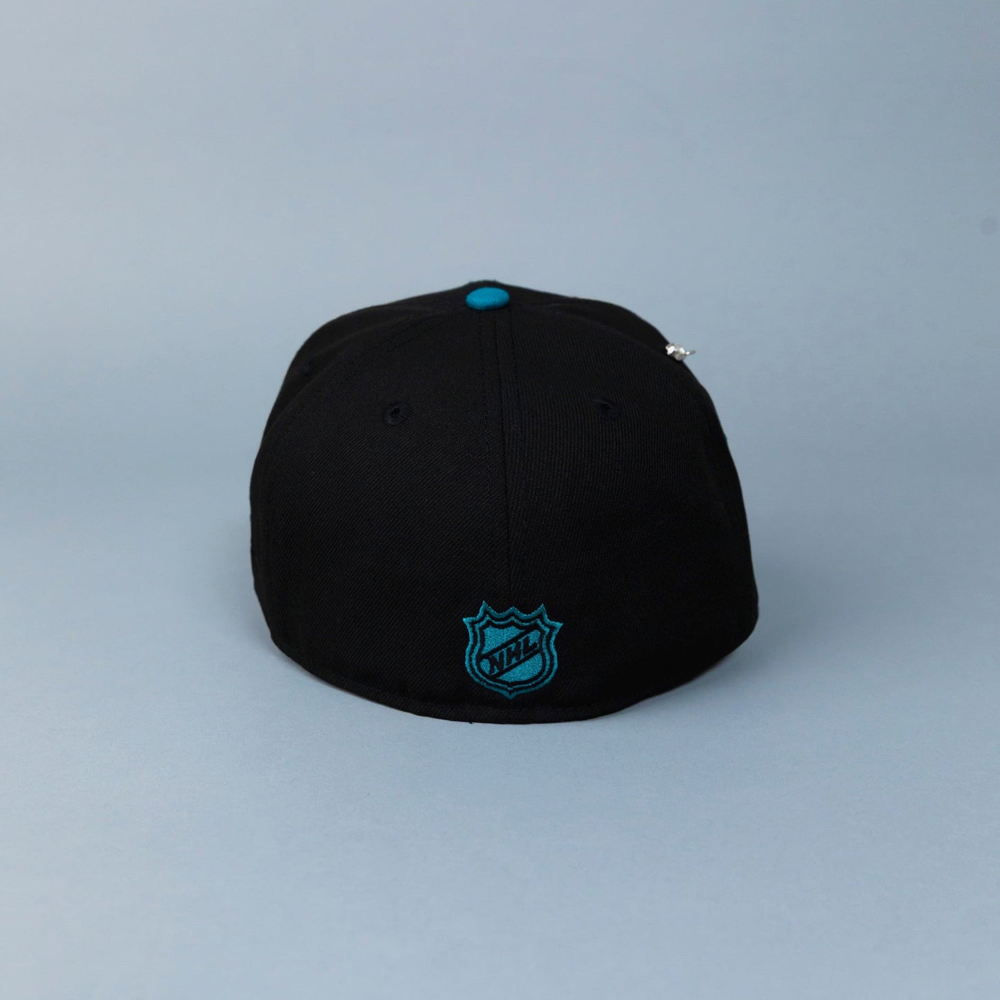 NEW ERA 59FIFTY BLACK/ TEAL SAN JOSE SHARKS W/ "NORTHERN CALI" SIDE PATCH