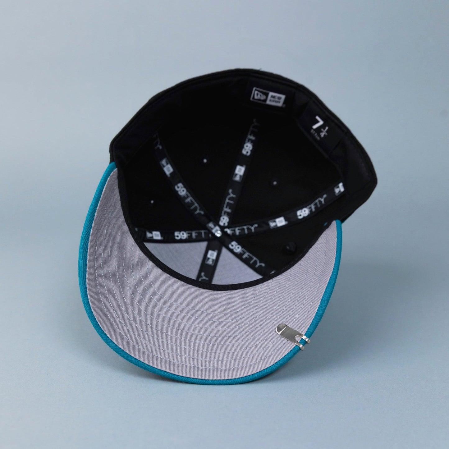 NEW ERA 59FIFTY BLACK/ TEAL SAN JOSE SHARKS W/ "NORTHERN CALI" SIDE PATCH