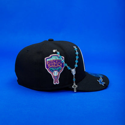 NEW ERA EXCLUSIVE 59FIFTY BLACK ARIZONA DIAMONDBACKS W/ 1998 INAUGURAL SEASON SIDE PATCH
