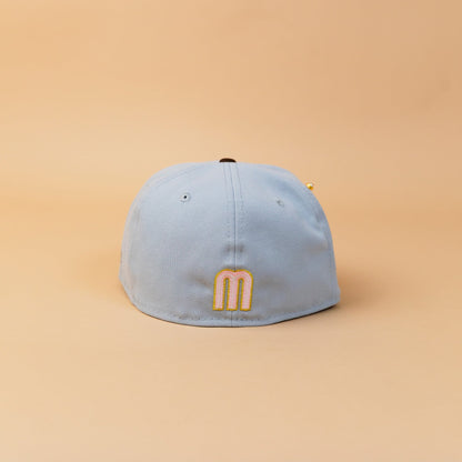 NEW ERA EXCLUSIVE 59FIFTY SMOKE GREY/ MOCHA MEXICO 2025 WORLD BASEBALL CLASSIC W/ MEXICO FALG SIDE PATCH