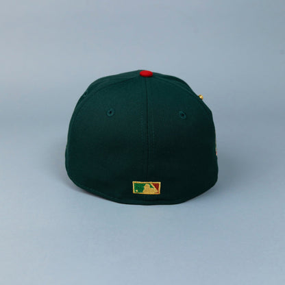NEW ERA EXCLUSIVE 59FIFTY EMERALD GREEN/ BROWN PHILADELPHIA PHILLIES W/ 1996 ALL STAR GAME PATCH