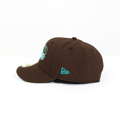 NEW ERA EXCLUSIVE 59FIFTY BROWN TAMPA BAY DEVILRAYS W/ INAUGURAL SEASON SIDE PATCH