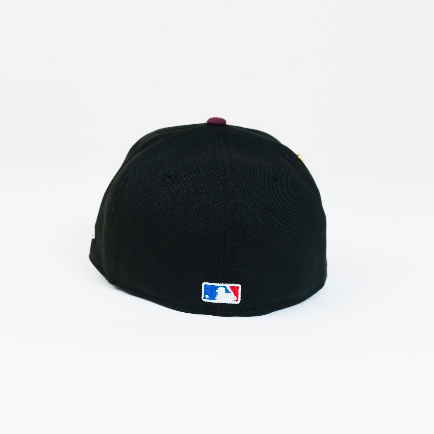 NEW ERA EXCLUSIVE 59FIFTY BLACK/ BURGUNDY LOS ANGELES DODGERS W/ 40TH ANNIVERSARY SIDE PATCH