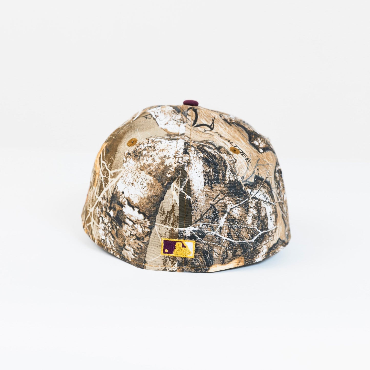 NEW ERA EXCLUSIVE 59FIFTY REALTREE/ BURGUNDY LOS ANGELES DODGERS W/ "JACKIE ROBINSON" SIDE PATCH