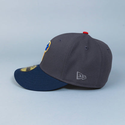 NEW ERA EXCLUSIVE 59FIFTY GREY/ NAVY PHILADELPHIA PHILLIES W/ 1996 ALL STAR GAME PATCH