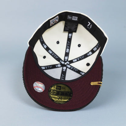 NEW ERA EXCLUSIVE 59FIFTY CHROME/ CORDUROY PHILADELPHIA PHILLIES SCRIPT W/ 1996 ALL STAR GAME PATCH