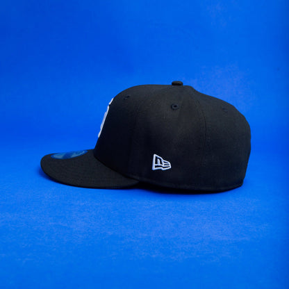 NEW ERA EXCLUSIVE 59FIFTY BLACK SAN DIEGO PADRES W/ 40TH ANNIVERSARY SIDE PATCH