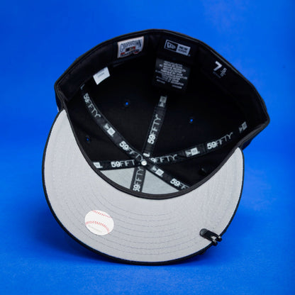 NEW ERA EXCLUSIVE 59FIFTY BLACK SAN DIEGO PADRES W/ 40TH ANNIVERSARY SIDE PATCH