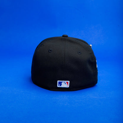 NEW ERA EXCLUSIVE 59FIFTY BLACK CLEVELAND GUARDIANS W/ "PROGRESSIVE FIELD" SIDE PATCH