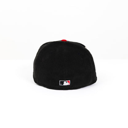 NEW ERA EXCLUSIVE 59FIFTY CORDUROY/ BURGUNDY TORONTO BLUE JAYS W/ 3OTH ANNIVERSARY SIDE PATCH