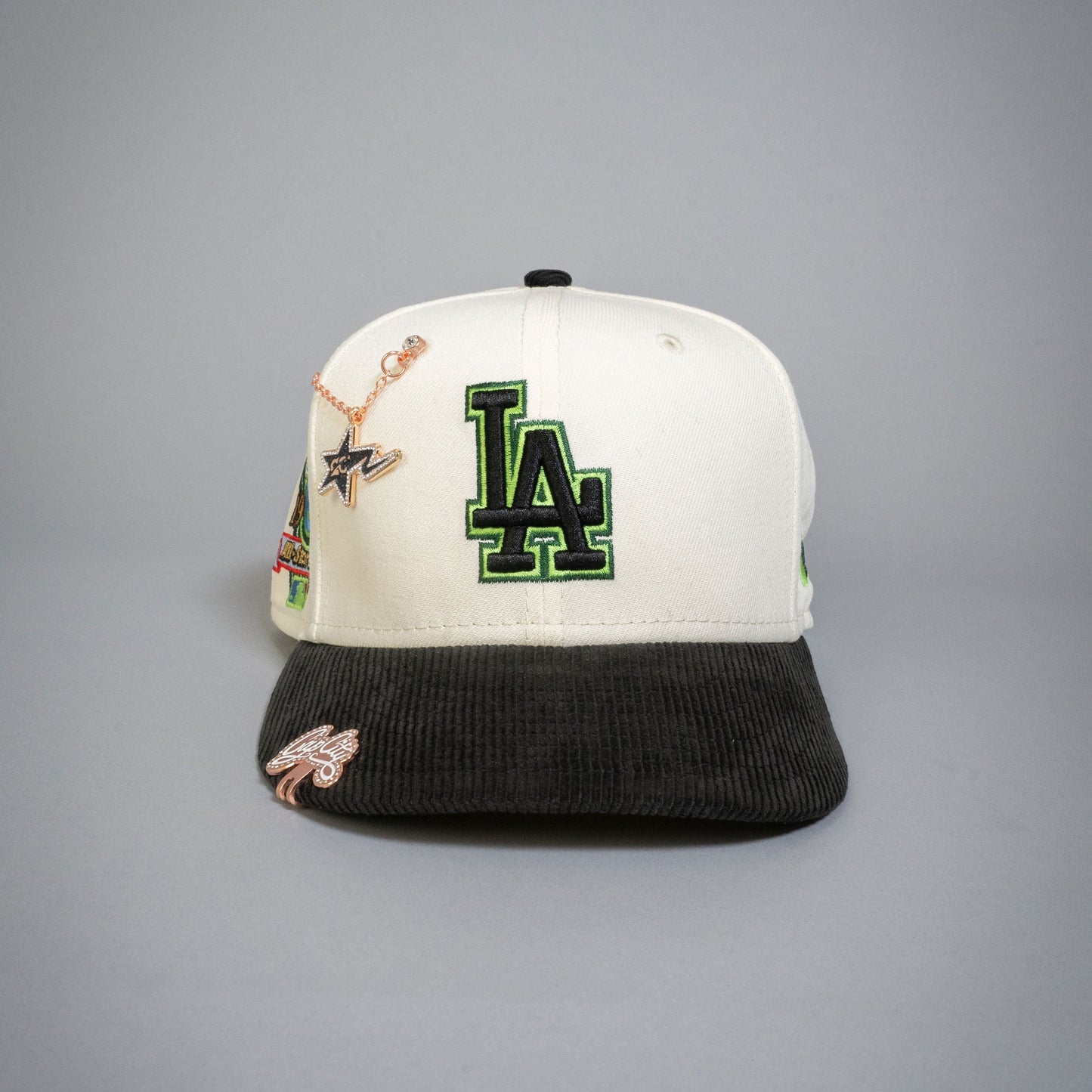 NEW ERA EXCLUSIVE 59FIFTY CHROME/ CORDUROY LOS ANGELES DODGERS W/ 1990 ALL STAR GAME SIDE PATCH