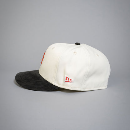 NEW ERA EXCLUSIVE 59FIFTY CHROME/ CORDUROY LOS ANGELES DODGERS W/ 50TH ANNIVERSARY SIDE PATCH