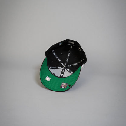 NEW ERA EXCLUSIVE 59FIFTY BLACK LOS ANGELES CLIPPERS SCRIPT W/ NBA LOGO SIDE PATCH
