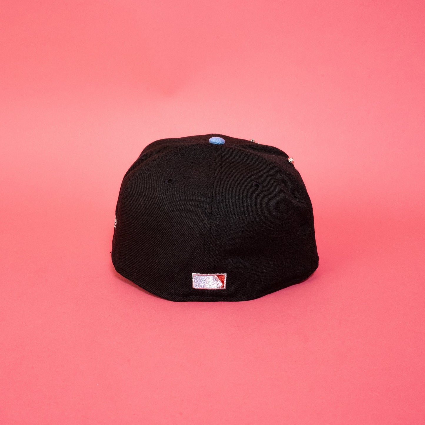 NEW ERA EXCLUSIVE 59FIFTY BLACK/ DARK GREY LOS ANGELES DODGERS SCRIPT W/ 40TH ANNIVERSARY SIDE PATCH