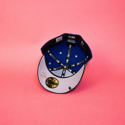 NEW ERA EXCLUSIVE 59FIFTY DARK BLUE/ CORDUROY LOS ANGELES DODGERS SCRIPT W/ 100TH ANNIVERSARY SIDE PATCH