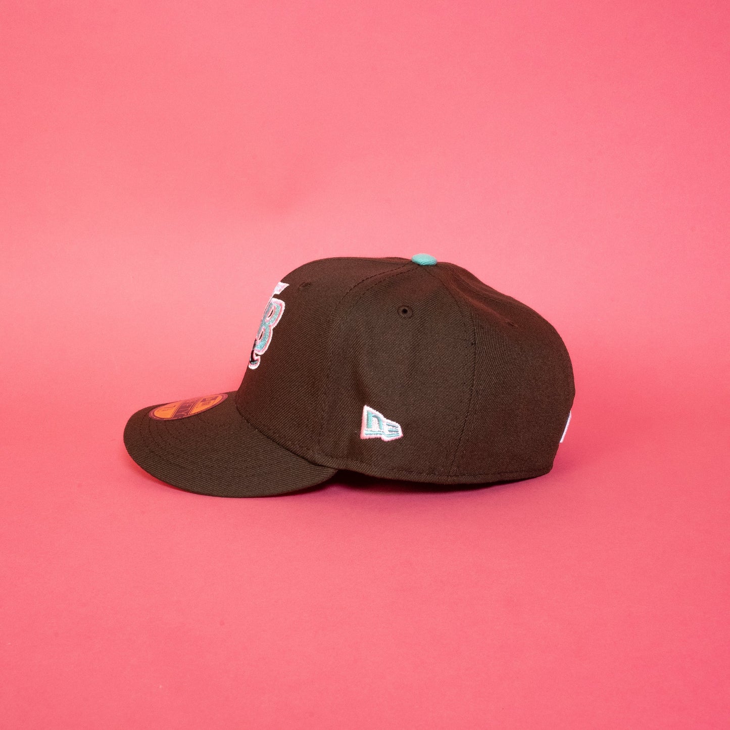 NEW ERA EXCLUSIVE 59FIFTY WALNUT TAMPA BAY RAYS W/ 10TH SEASON SIDE PATCH