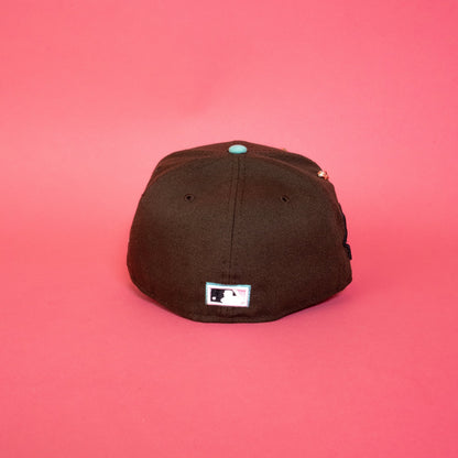 NEW ERA EXCLUSIVE 59FIFTY WALNUT TAMPA BAY RAYS W/ 10TH SEASON SIDE PATCH
